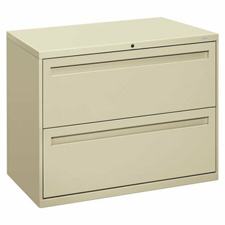 HON 782LL 700 Series Putty Two-Drawer Lateral Filing Cabinet - 36'' x 19 1/4'' x 28 3/8'' 328HON782LL